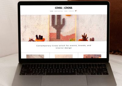 Criss & Cross – Textile art wall